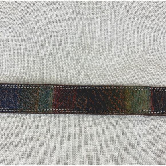 Martin Dingman Western Bridle Leather Color Washed Belt Size 32 - Picture 4 of 6